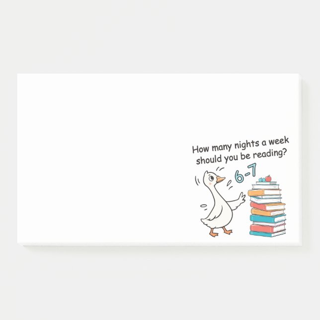 Bloco De Notas How Many Nights a Week Should You Be Reading 6-7 (Frente)