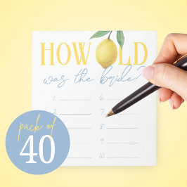 Bloco De Notas How Old Was The Bride Game Answer Sheet