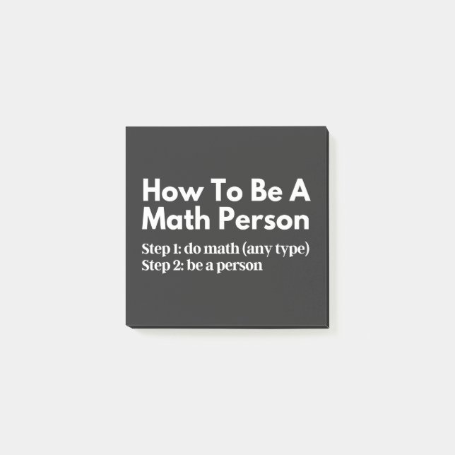 Bloco De Notas How To Be A Math Person (Frente)