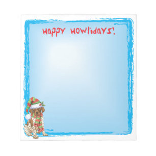 Bloco De Notas Howlidays feliz GSP
