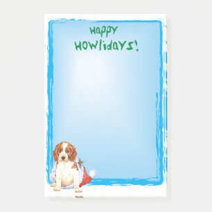 Bloco De Notas Howlidays feliz Welshie