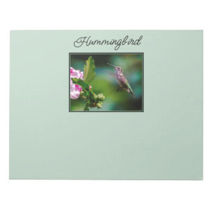 Bloco De Notas Hummingbird com garganta de rubi - Fotografia orig