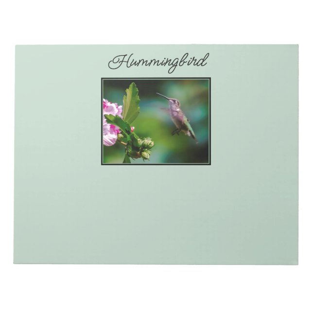 Bloco De Notas Hummingbird com garganta de rubi - Fotografia orig (Frente)