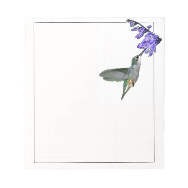 Bloco De Notas Hummingbird com Lavanda Mona (Frente)