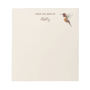 Bloco de notas Hummingbird do Allen personalizado