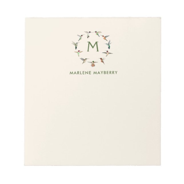 Bloco De Notas Hummingbird Personalizado (Frente)