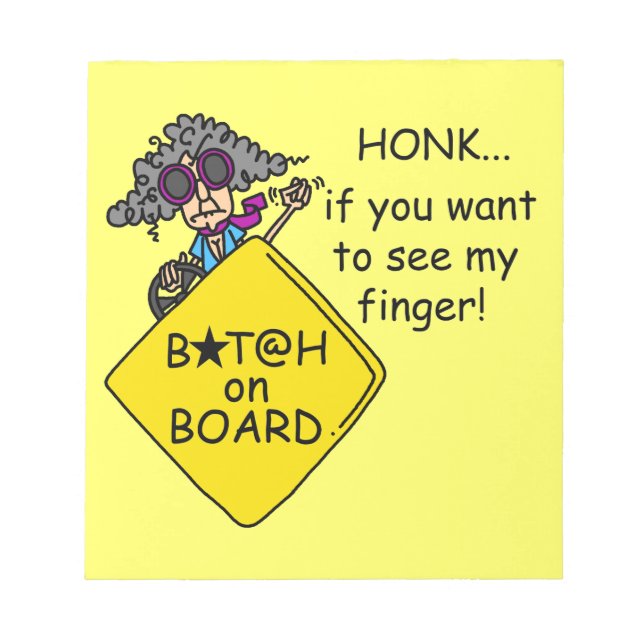 Bloco De Notas Humor da raiva da estrada (Frente)