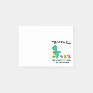 Bloco De Notas Humor de professor Teachersaurus com pequenos dino