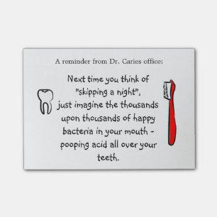Bloco De Notas Humor dental do escritório - notas de post-it par