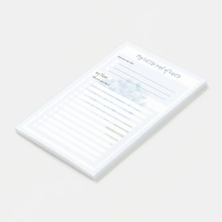 Bloco De Notas Hydrangea Blue 'My Little Pad of Lists' de LeahG