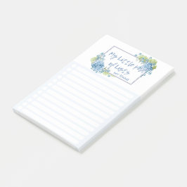 Bloco De Notas Hydrangea Floral 'My Little Pad of Lists', de Leah