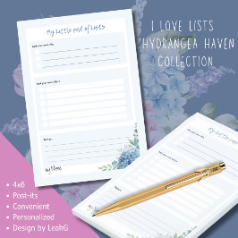 Bloco De Notas Hydrangea Haven 'My Little Pad of Lists' por LeahG