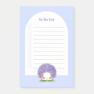 Bloco De Notas Hydrangea Mochi Rainy Days Purple Blue Flower