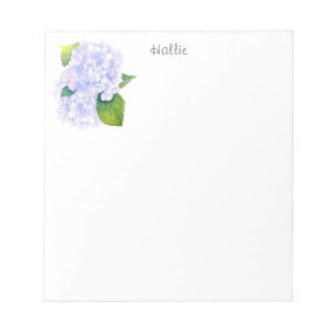 Bloco De Notas Hydrangeas de Aquarela