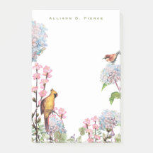 Hydrangeas & Songbird Nature Lover Personalizado