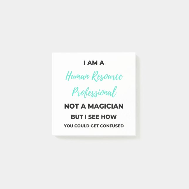 Bloco De Notas I Am A Human Resource Professional Not A Magician2 (Frente)