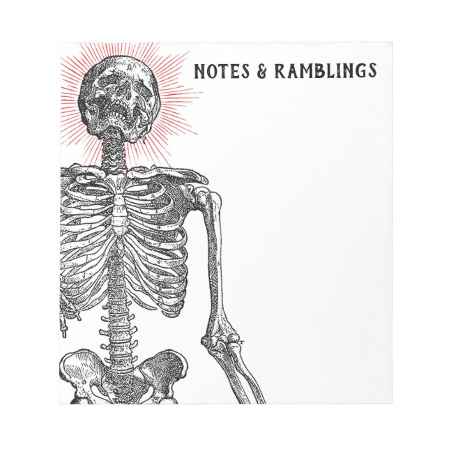 Bloco De Notas I am Skeleton! Notepad (Frente)
