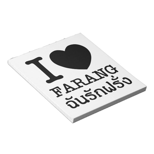 Bloco De Notas I Black Heart (Love) Farang (Inclinado)