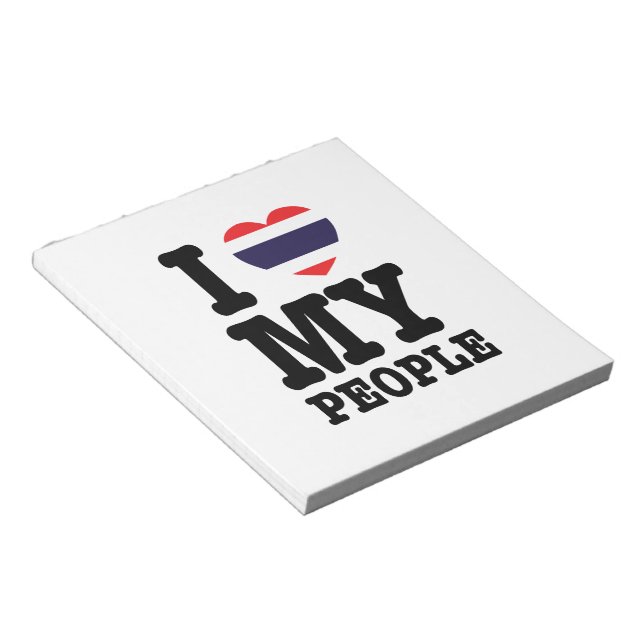 Bloco De Notas I Heart (Love) My Thai Pessoas (Inclinado)