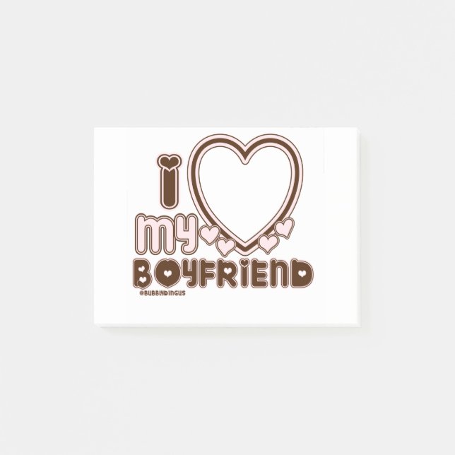 Bloco De Notas i luv Brown bf (Frente)