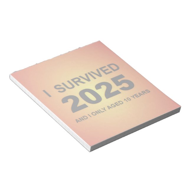 Bloco De Notas I Survived 2025 (Inclinado)
