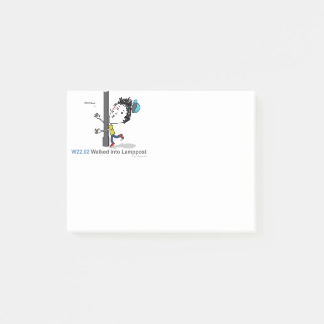 Bloco De Notas ICD-10: W22.02 andou no lamppost (Frente)