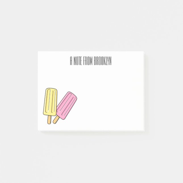 Bloco De Notas Ice pop cartoon (Frente)