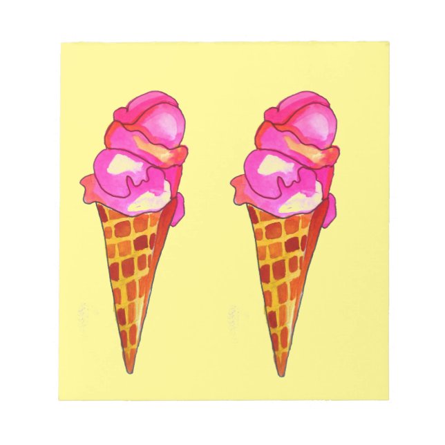 Bloco De Notas icecream gelato comida (Frente)