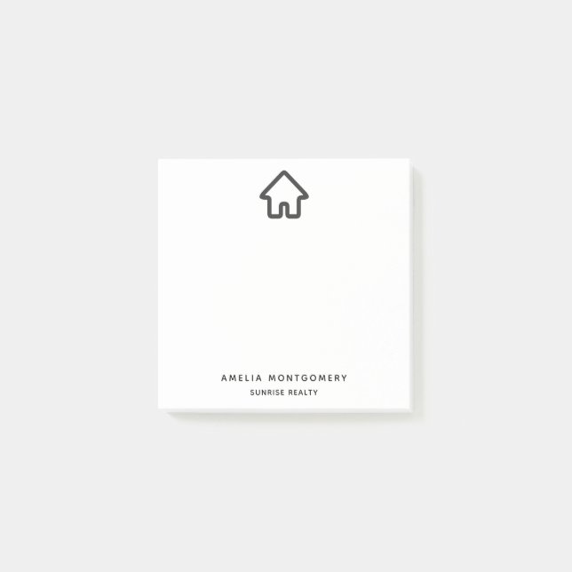 Bloco De Notas Ícone de Arquitetura de Imóveis Casa (Frente)
