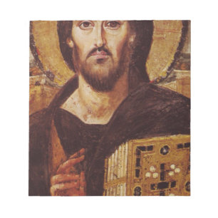 Bloco De Notas Ícone do cristão de Pantocrator do Jesus Cristo