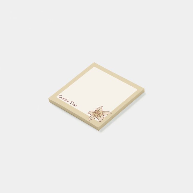 Bloco De Notas Ícone Flor Vanilla (Inclinado)