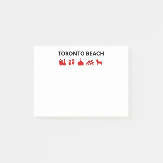 Bloco De Notas Ícones de praia de Toronto - Cor clara (Frente)