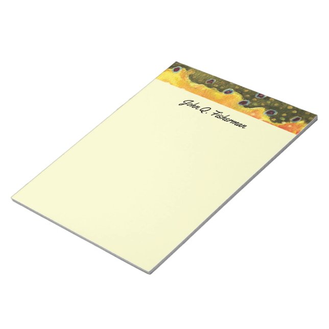 Bloco De Notas Ictiologias feitos sob encomenda da pesca da pele (Inclinado)