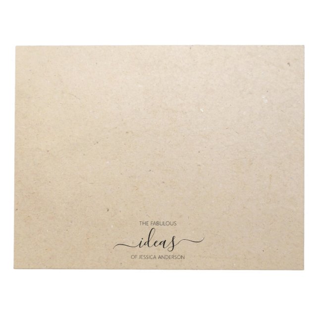 Bloco De Notas Ideias modernas de papelão nomeiem papel pad (Frente)