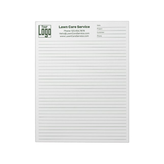 Bloco De Notas Identificador de Projeto Regra da Faculdade Logoti (Invertido)