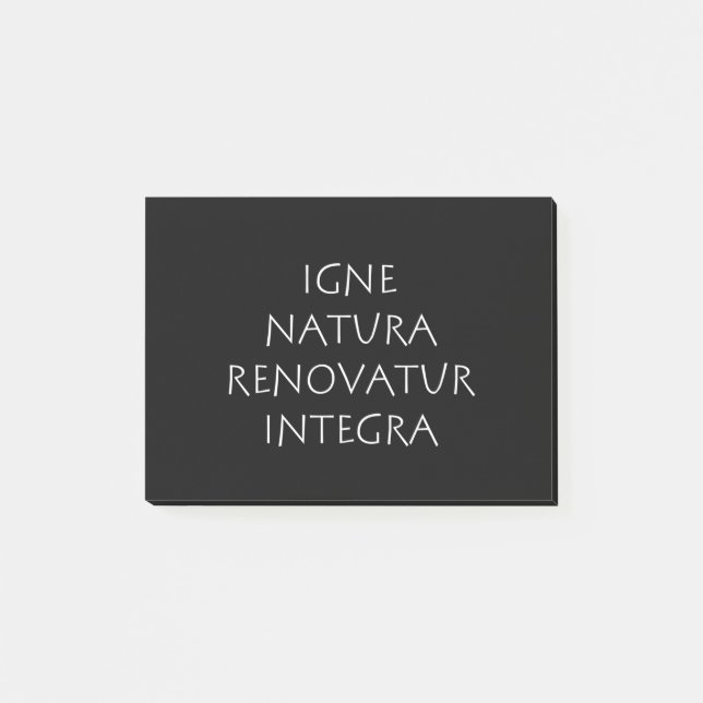 Bloco De Notas Igne natura renovatur integra (Frente)
