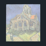 Bloco De Notas Igreja em Auvers-sur-Oise por Vincent van Gogh<br><div class="desc">A Igreja em Auvers por Vincent van Gogh é uma pintura arquitetônica de apos impressionismo de arte vintage. Uma vista exterior de uma igreja com janelas de vidro manchadas e uma figura caminhando em direção à Capela ao longo de um caminho de pedra. Sobre o artista: Vincent Willem van Gogh...</div>