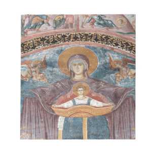 Bloco De Notas Igreja Ortodoxa Sérvia, e um local da UNESCO, 2