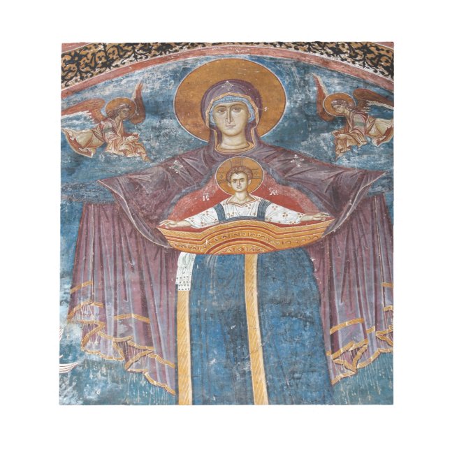 Bloco De Notas Igreja Ortodoxa Sérvia e um sítio da UNESCO, (Frente)