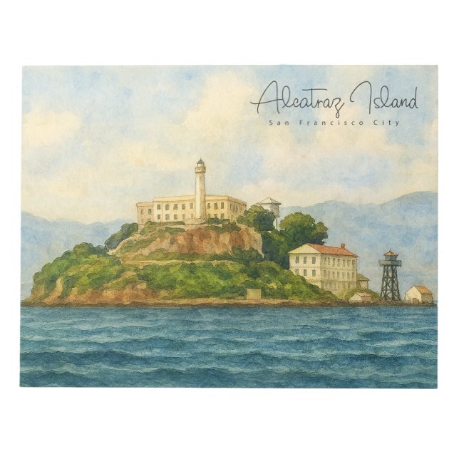 Bloco De Notas Ilha de Alcatraz – Marco Turístico de São Francisc (Frente)