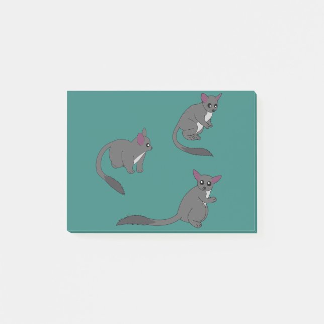 Bloco De Notas Ilustração Adorável de Bushbabies (Frente)