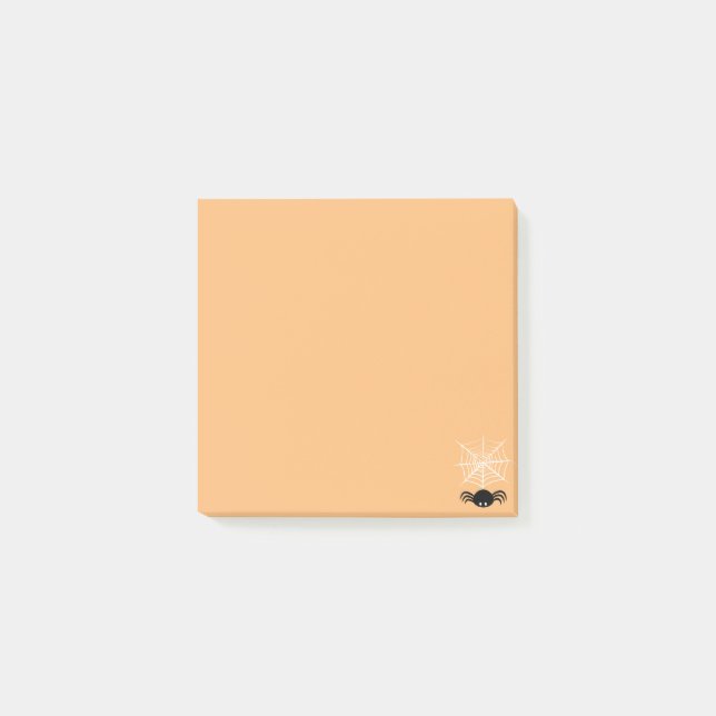 Bloco De Notas Ilustração Assustadora de Aranha de Halloween (Frente)