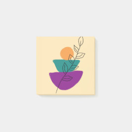 Bloco De Notas Ilustração boho de folhas