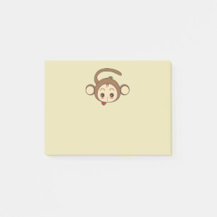 Bloco De Notas Ilustração bonito do macaco de Kawaii
