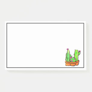 Bloco De Notas Ilustração Cactus Trio