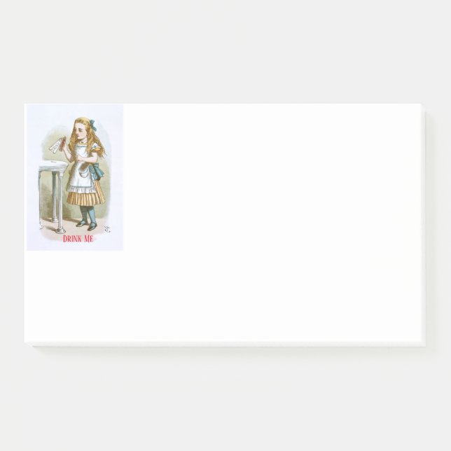 Bloco De Notas Ilustração da Alice do Enfermeiro - Beba-me (Frente)