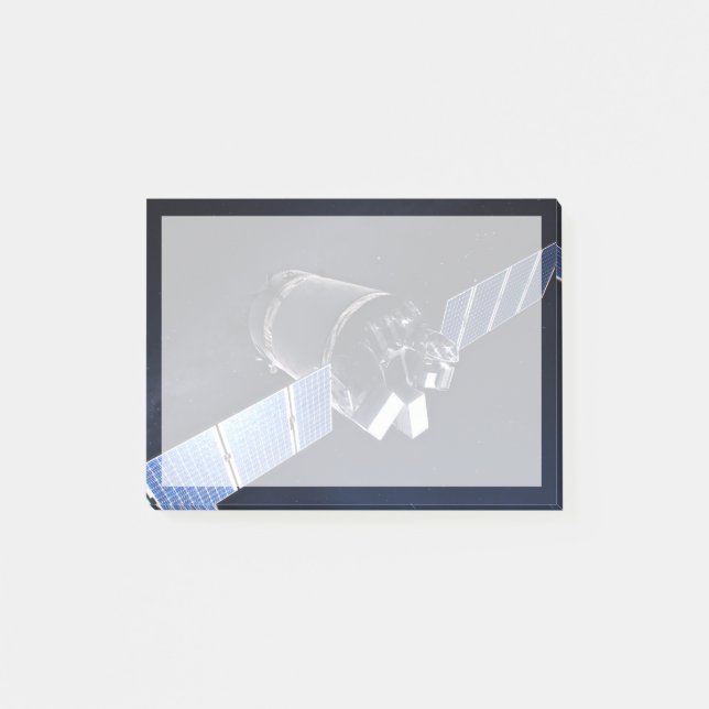 Bloco De Notas Ilustração Da Nave Espacial Xl Do Dragão. (Frente)