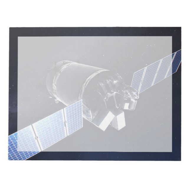 Bloco De Notas Ilustração Da Nave Espacial Xl Do Dragão. (Frente)