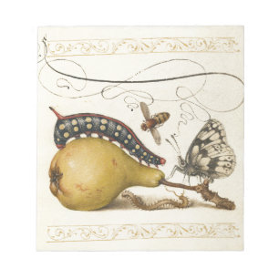 Bloco De Notas Ilustração de Arte da Lagarta da Borboleta de Ab