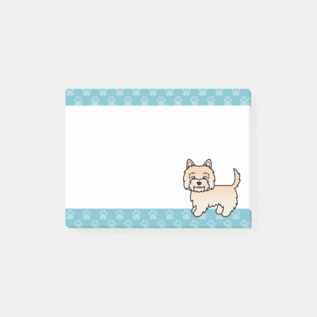 Bloco De Notas Ilustração de cachorro de desenho animado fofo do  (Frente)